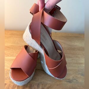 ALOHAS Women's Brown Espadrille Wedges Size 6.5 Never Worn
